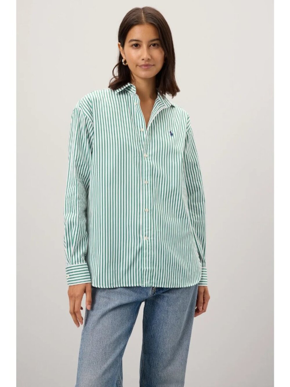 R-90.  Polo Ralph Lauren Striped Long Sleeve Blouse XXL